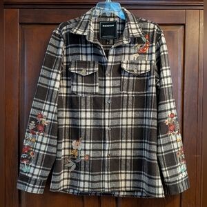 Reason Plaid Embroidered Jacket